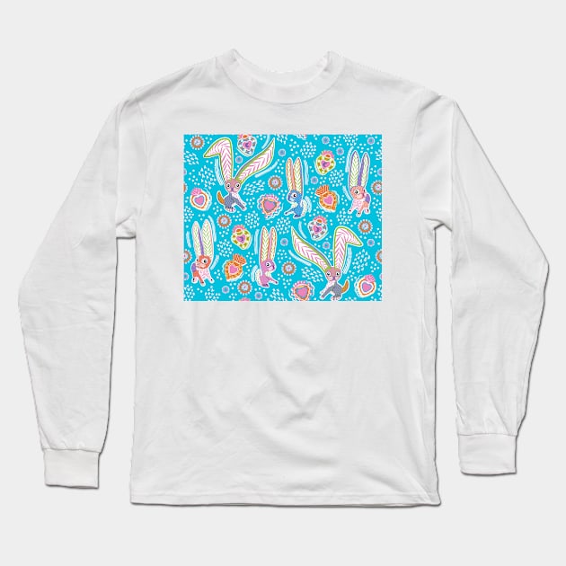 Alebrije Rabbits-Bright Long Sleeve T-Shirt by Pamelandia